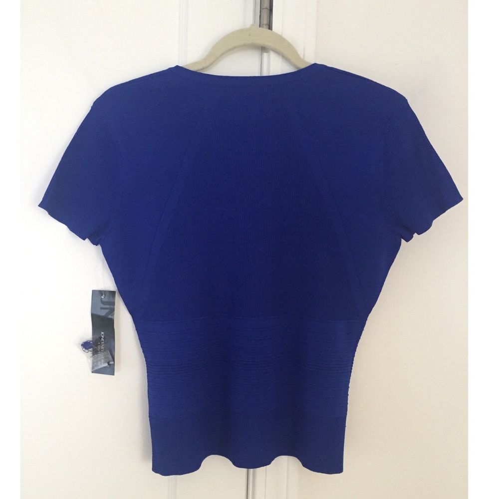 🚫SOLD NWT Jones New York Jewel Tone Blue Top PM - Picture 3 of 8